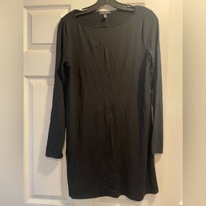 Eileen Fisher Black Long-Sleeve Shift Tunic Dress